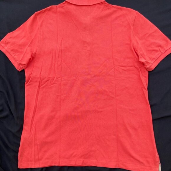 Burberry Brit Men Short Sleeve Shirt Nova Check Red Cotton Pique Polo - Picture 8 of 16